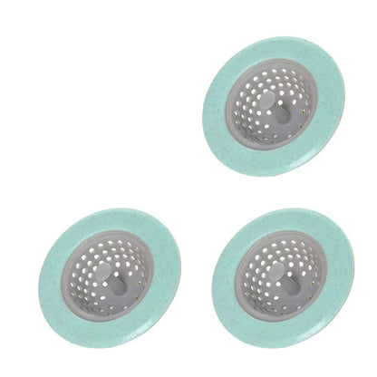 Soft silicone drain strainer in kitchen sink