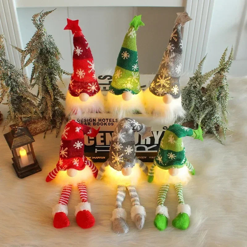 Christmas gnome plush ornament with LED light - image 3