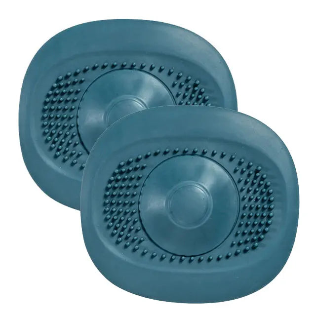 Blue drain stopper hair catcher