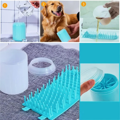 Portable dog paw cleaner cup with silicone bristles - image 5