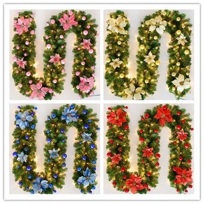 2.7m LED Christmas garland with lanterns - image 2