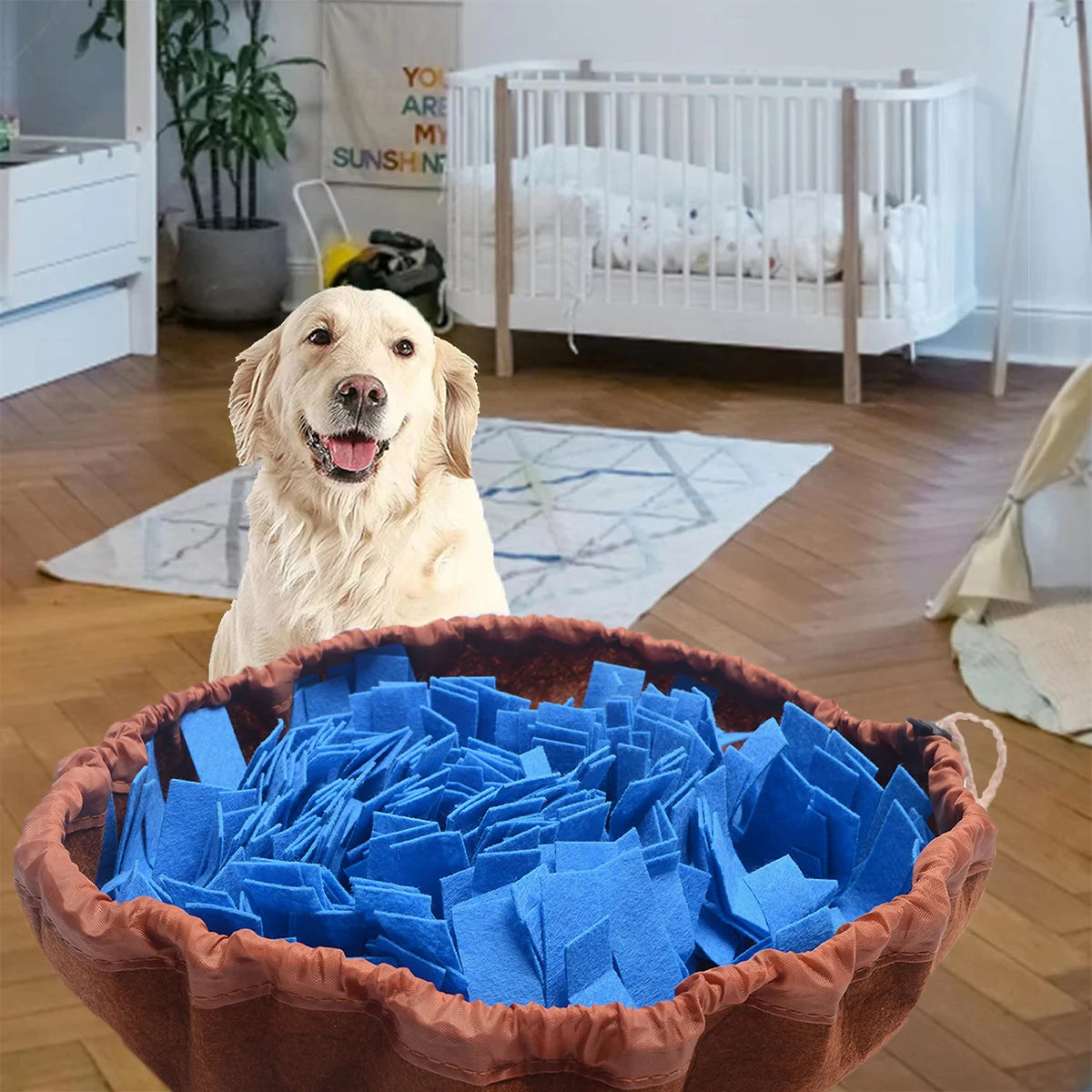 Dog snuffle mat interactive toy for mealtime and training