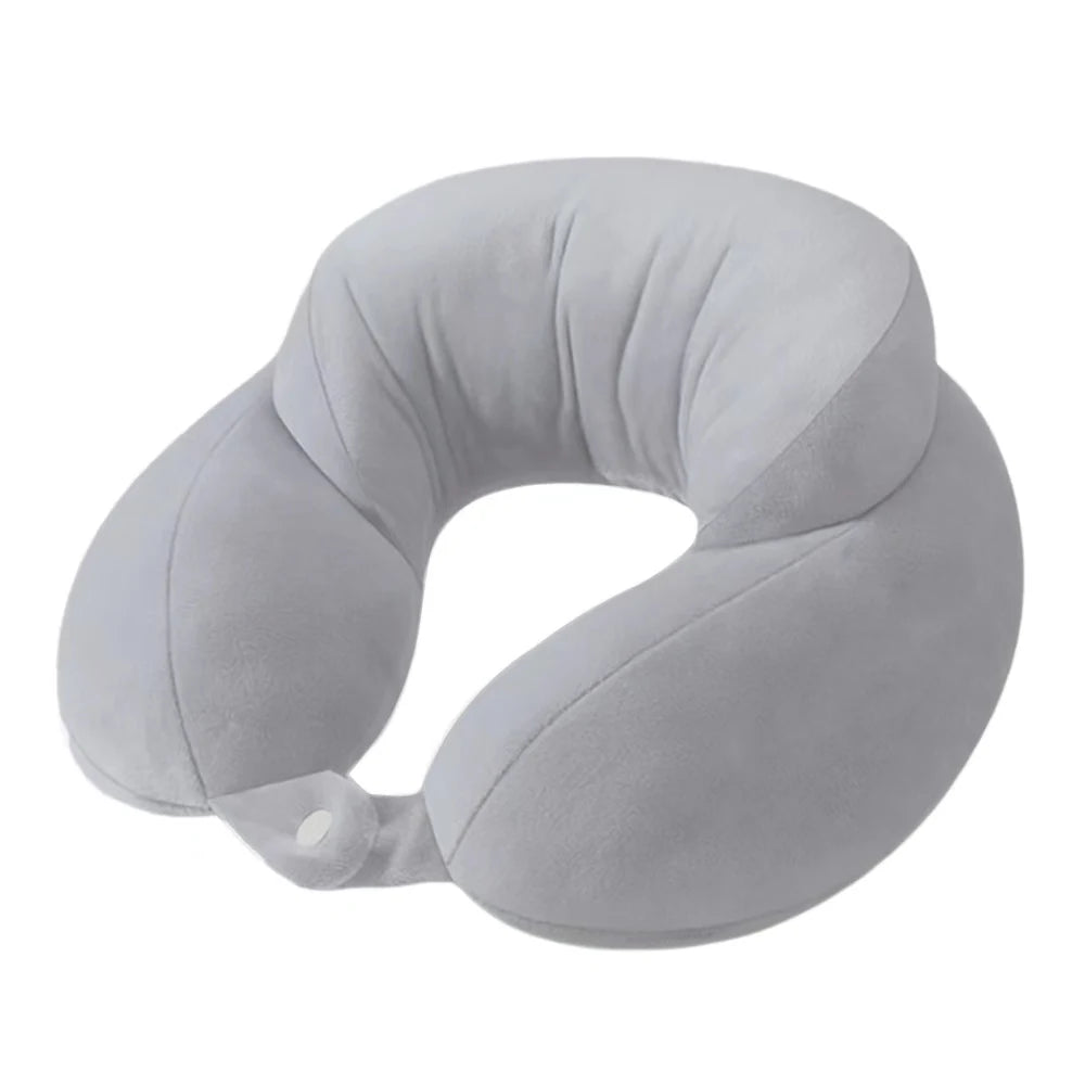 Pink U-shaped travel pillow