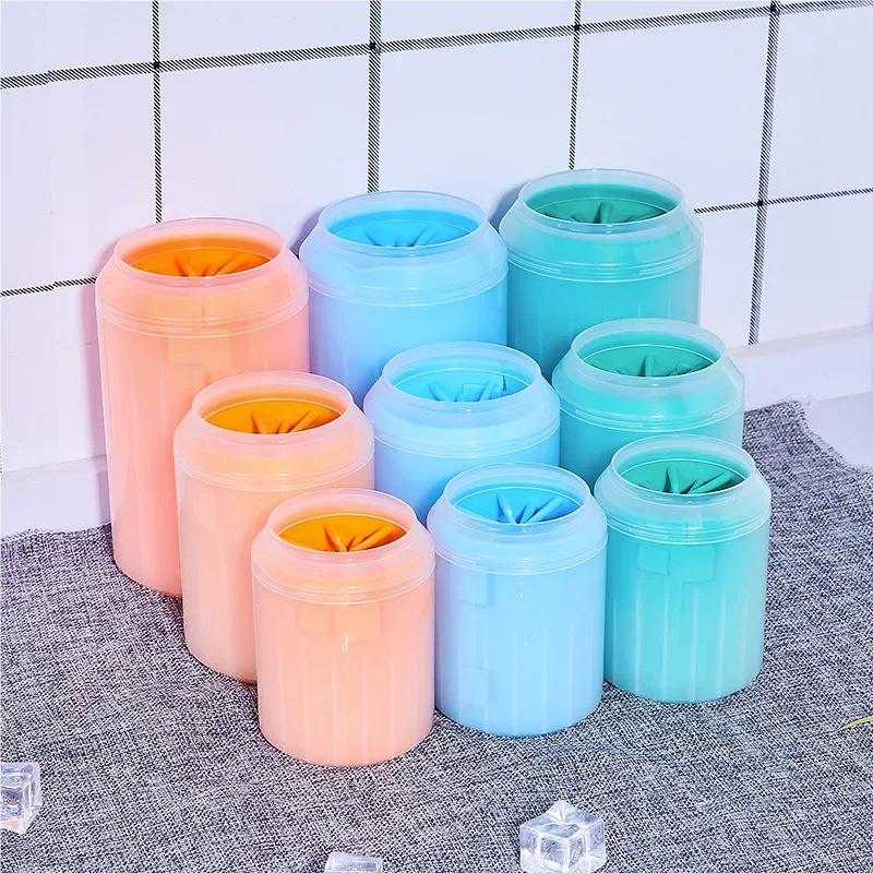 Portable dog paw cleaner cup with silicone bristles - image 4