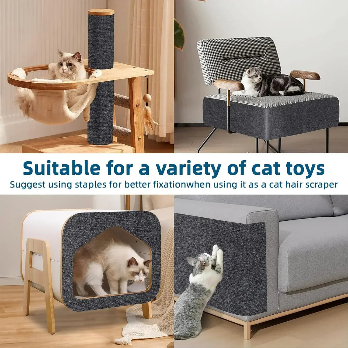 Self-adhesive cat scratch mat sofa protector - image 5