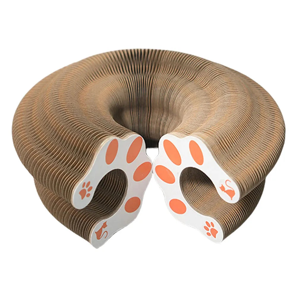 Accordion cat scratcher folding shapes