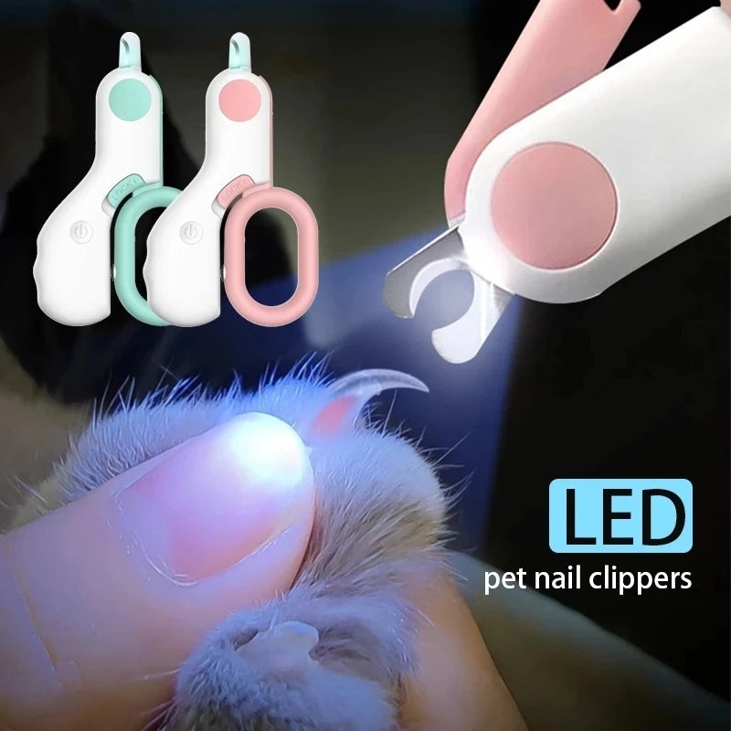 LED pet nail clipper for cats and small dogs