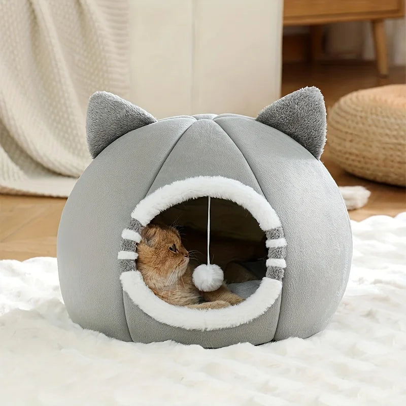 All-season cat cave bed