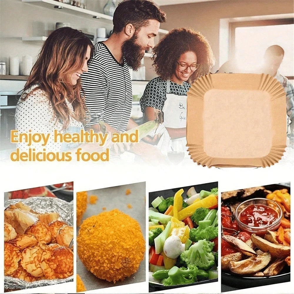 Unbleached disposable air fryer paper