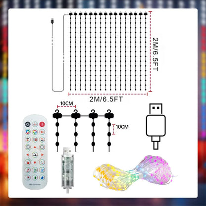 Smart LED curtain lights with app control - image 7