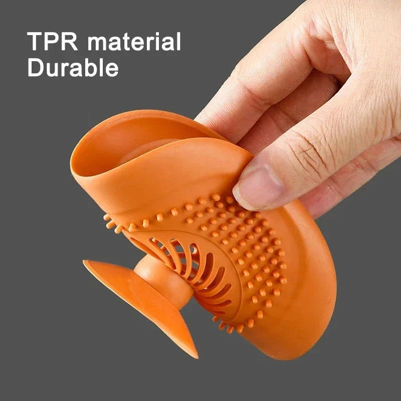 Yellow drain stopper hair catcher