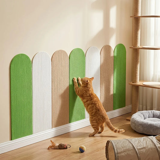 Self-adhesive cat scratcher mats 4 pack
