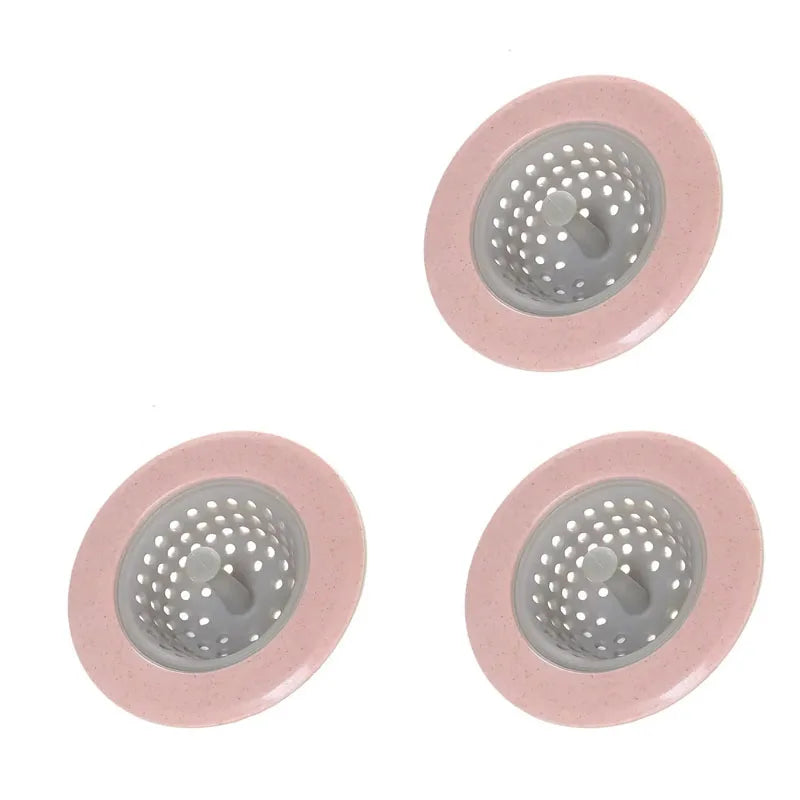 Pink silicone sink strainer