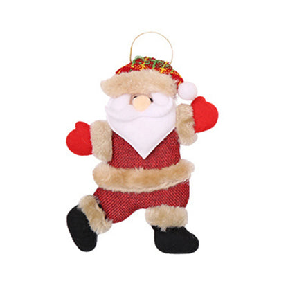 Fabric Christmas hanging ornaments Santa and snowman - image 8