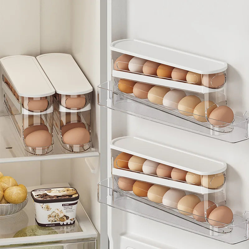 4-tier egg storage dispenser