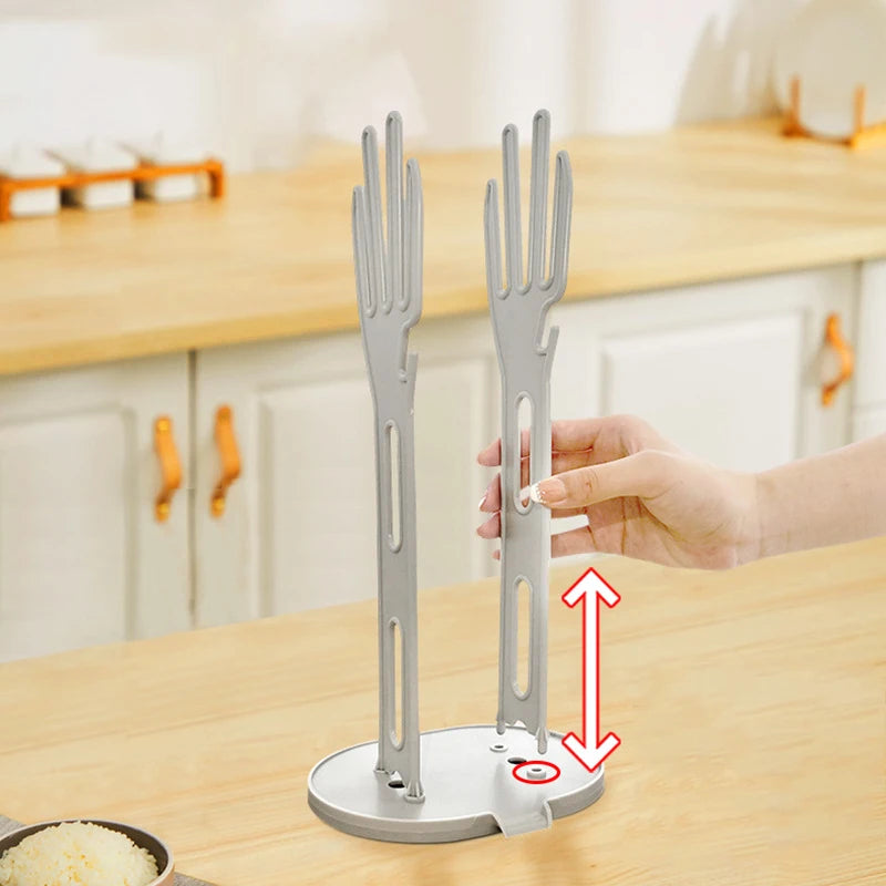Sink glove and towel holder stand