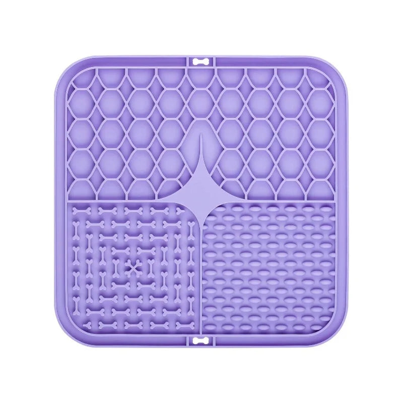 Blue silicone lick pad