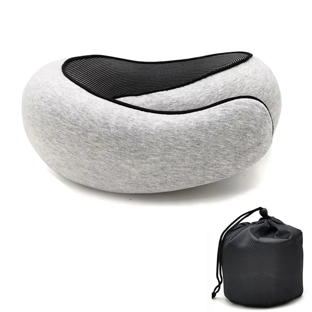Dark gray memory foam travel pillow