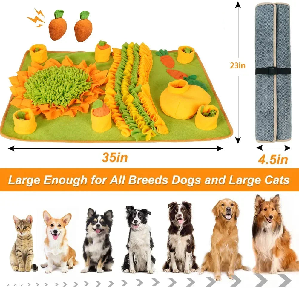 Large slow feeder snuffle mat detail