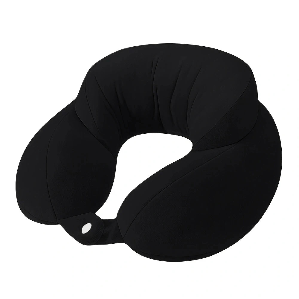 Dark gray U-shaped travel pillow
