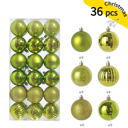 Mini Christmas Ball Ornaments 24 or 36 Pcs, Colorful Tree Decorations