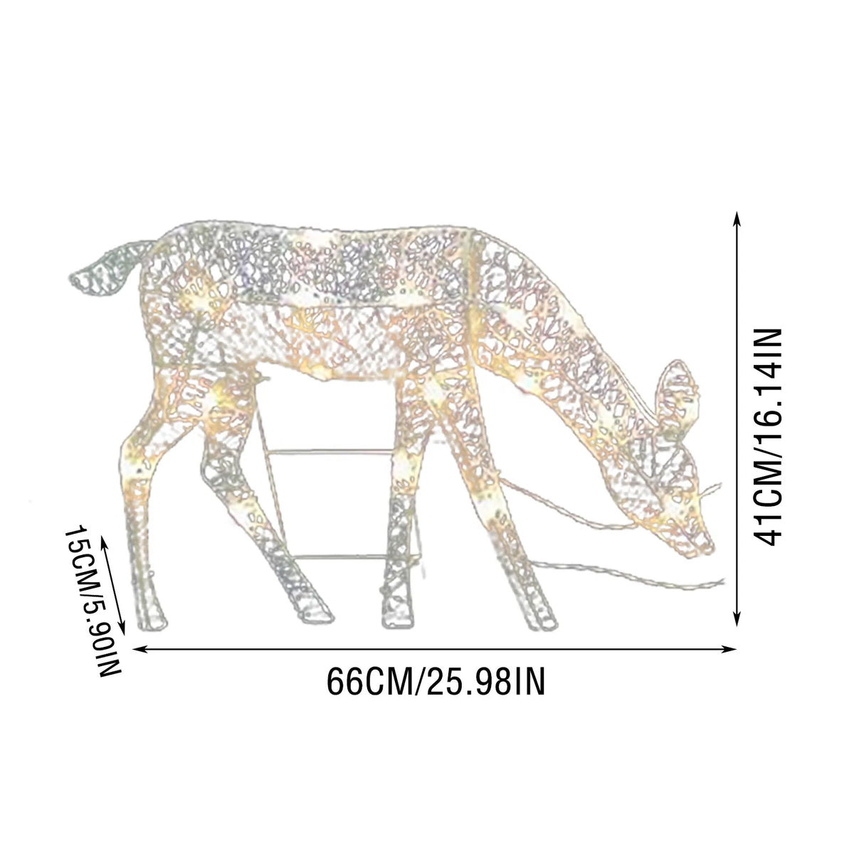3 piece lighted Christmas reindeer family yard decor - image 5