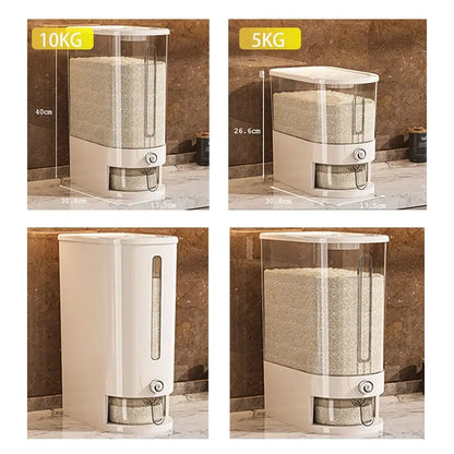 White airtight dry food dispenser container