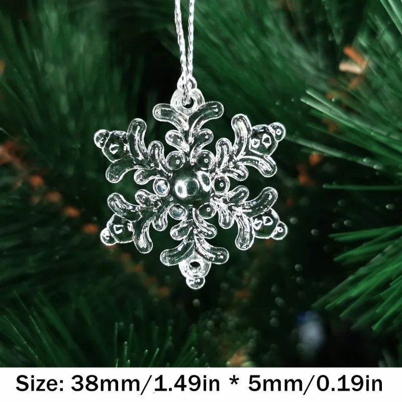 Clear acrylic snowflake Christmas ornaments - image 17