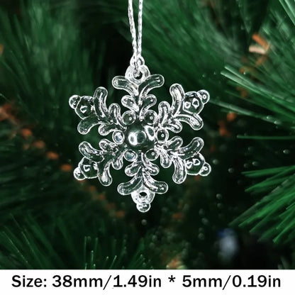 Clear acrylic snowflake Christmas ornaments - image 17