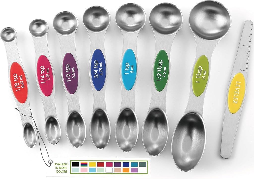 Stainless Steel Magnetic Measuring Spoons Set with Leveler