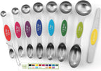 Stainless Steel Magnetic Measuring Spoons Set with Leveler