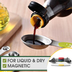 Stainless Steel Magnetic Measuring Spoons Set with Leveler