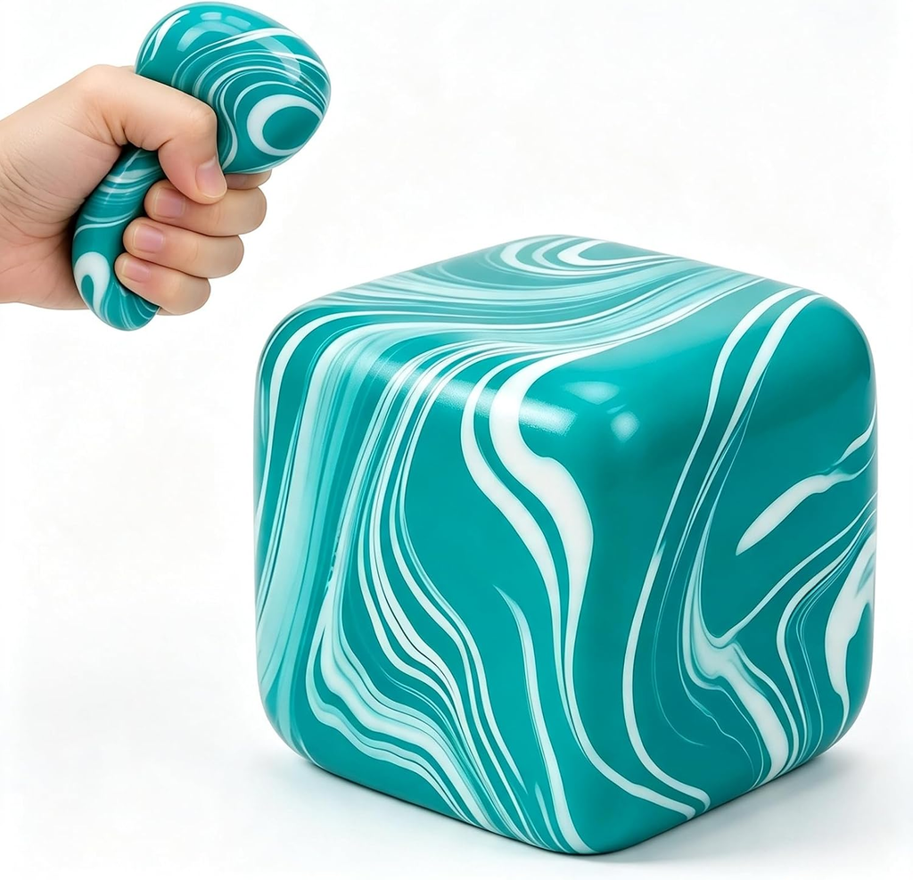 Compact glitter squishy stress ball for desk use travel and sensory activities