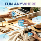 Soft slow-rising cube fidget toy for sensory play and stress relief