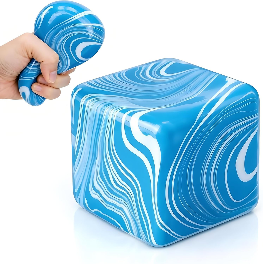 CasyNest glitter cube squishy fidget toy for relaxing and everyday squeezing