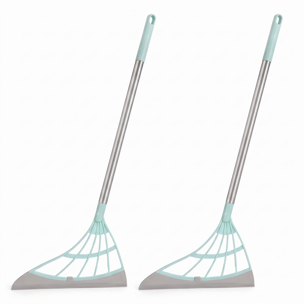 Silicone Rubber Broom with Squeegee – 3-in-1 Sweep, Scrape & Wipe
