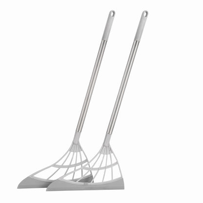 Silicone Rubber Broom with Squeegee – 3-in-1 Sweep, Scrape & Wipe