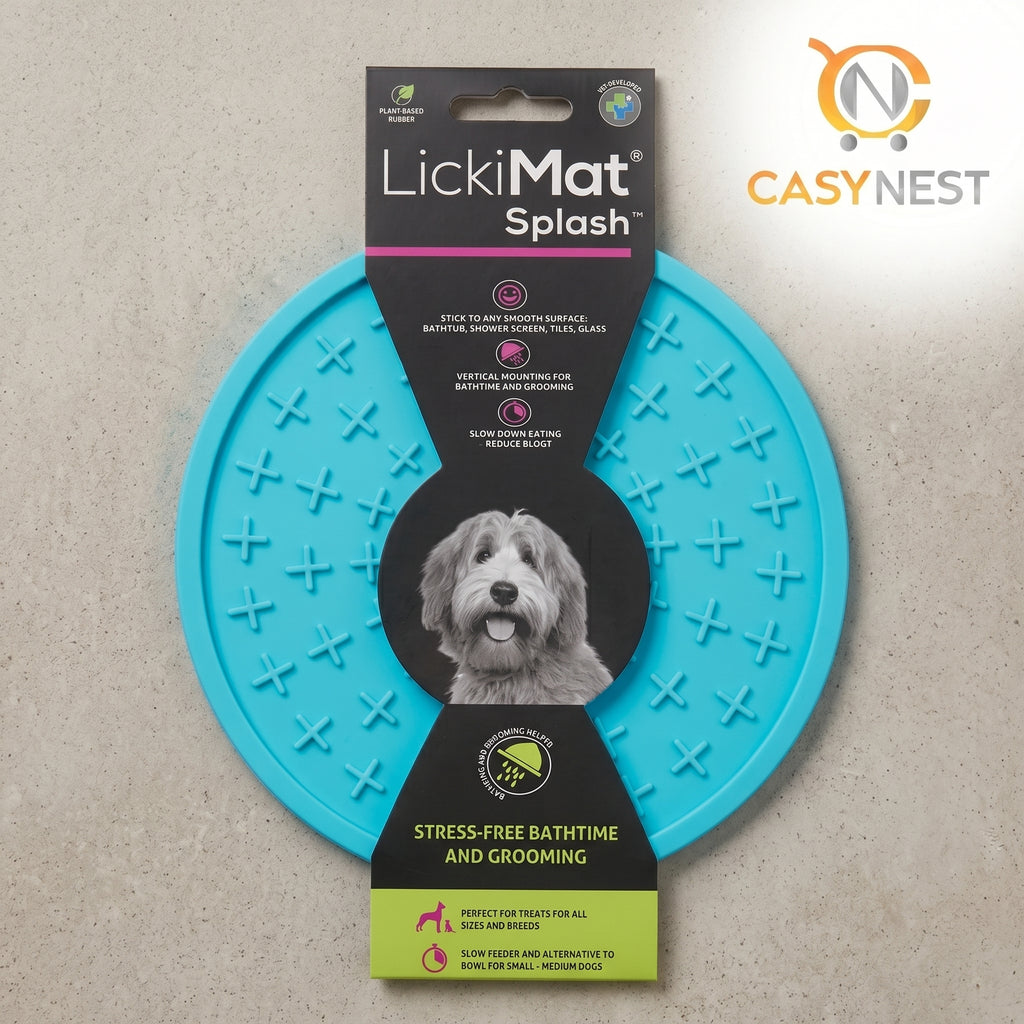 Dog Slow Feeder Lick Mat with Suction Cup for Bath Time