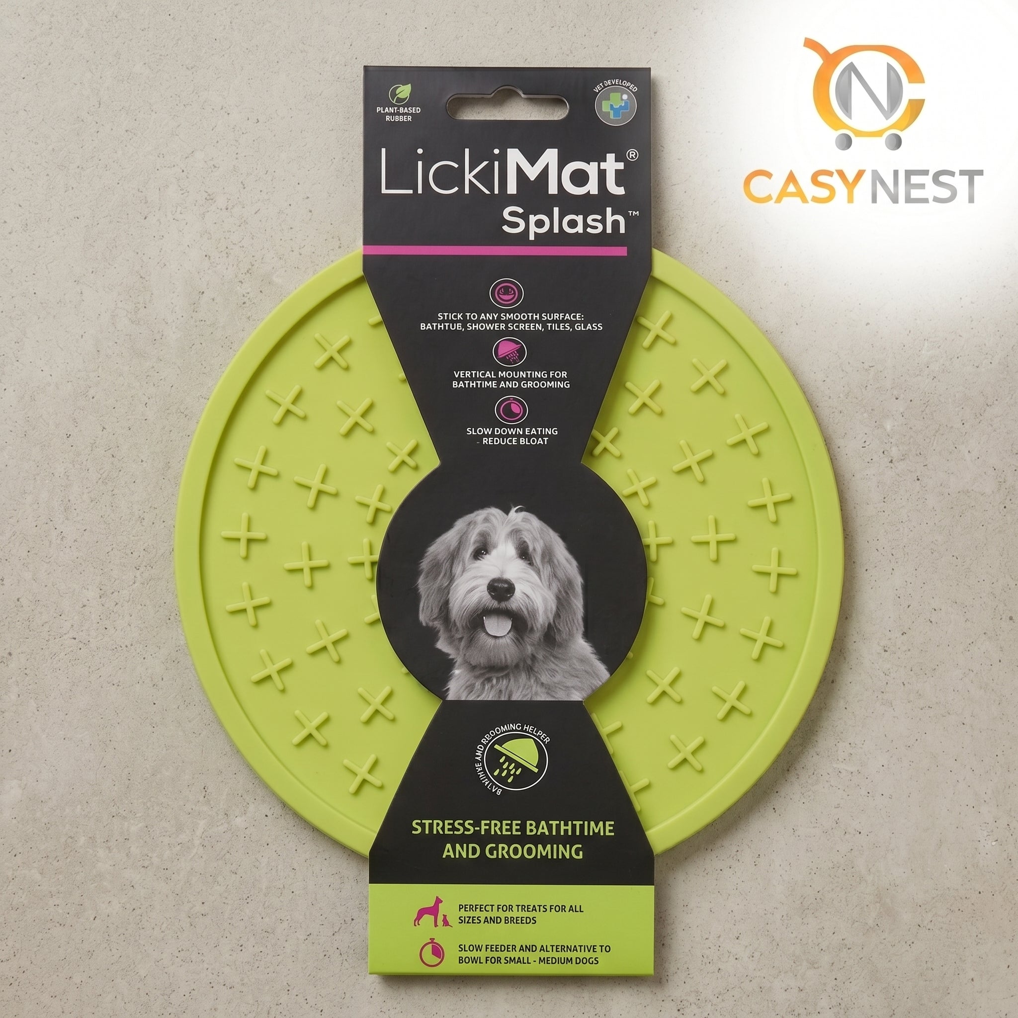 Dog Slow Feeder Lick Mat with Suction Cup for Bath Time