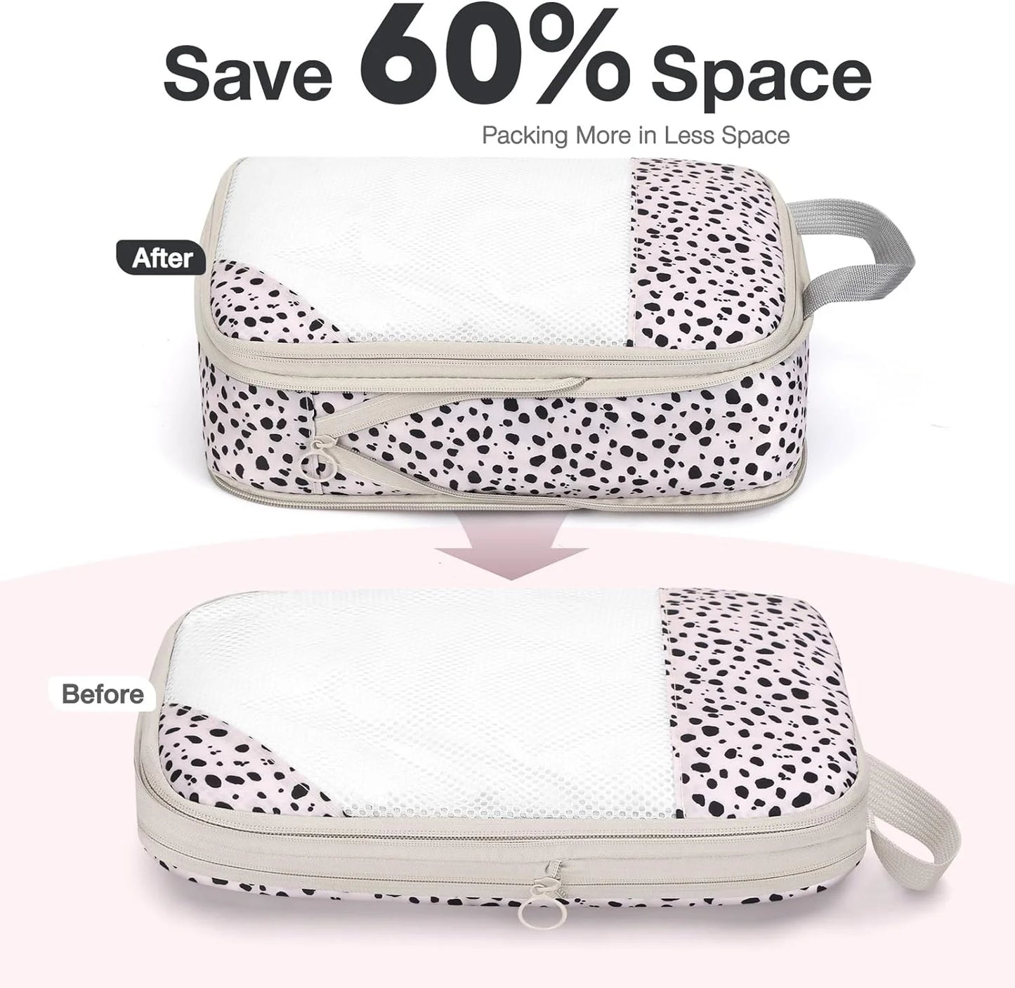 6 Set Compression Packing Cubes for Suitcases, Travel Accessories, Suitcase Organizer, Packing Cubes for Travel Luggage Organizer Women Men