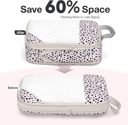 6 Set Compression Packing Cubes for Suitcases, Travel Accessories, Suitcase Organizer, Packing Cubes for Travel Luggage Organizer Women Men