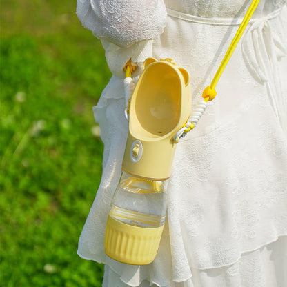 2-in-1 Portable Dog Water Bottle & Food Container – Leak-Proof Pet Feeder for Travel