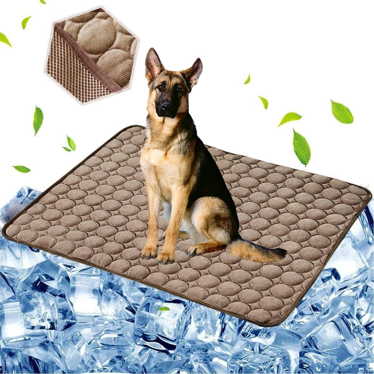 Pet Cooling Mat for Dogs & Cats – Outdoor & Indoor Cooling Pad, Blanket for Car Seats & Beds (Blue, 28" x 40")