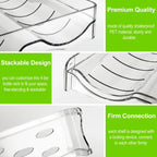 4-Pack Stackable Water Bottle Organizer, Plastic Cabinet & Fridge Storage Rack, Holds 16 Bottles, Kitchen & Pantry Cup Holder