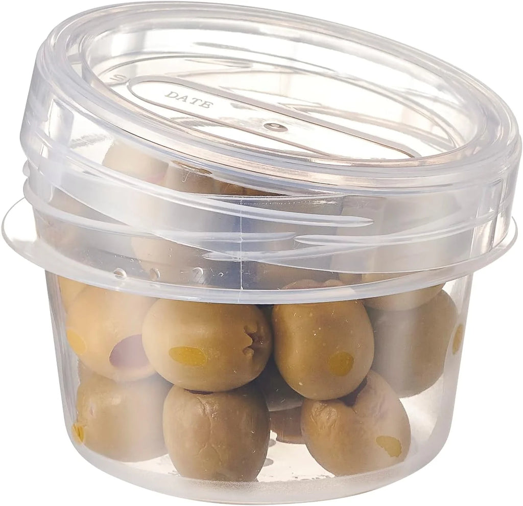 4 Oz Twist Cap Meal Prep Containers Reusable Food Storage Containers with Lids, 6-Pack