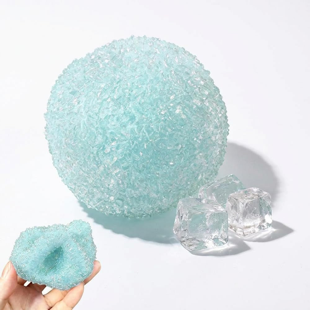 Compact squishy stress relief ball for work, travel, meetings, and outdoor use