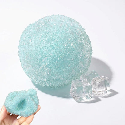 Compact squishy stress relief ball for work, travel, meetings, and outdoor use
