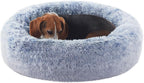Donut Dog Bed for All Dogs Calming Plush Washable Round Bed 
