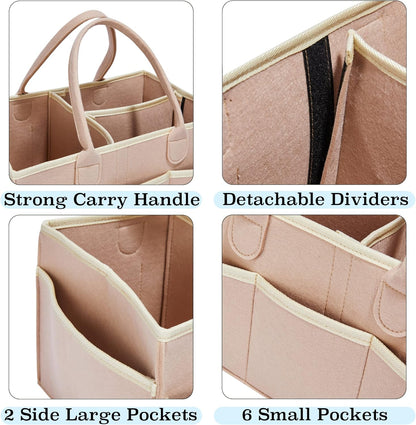 Pet Grooming Tote Bag for Dogs, Travel & Outdoor Organizer (Bag Only, Khaki)