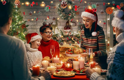 Casy Nest Christmas Garland Decoration with Lights, 7FT 20LED Pine Cone Red Berry Bell Battery Operated Christma String Light, Lighted up Pinecone Vine Indoor Outdoor Xmas Tree New Year Holiday Decor